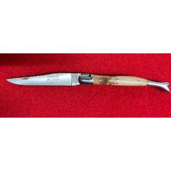 COUTEAU LAGUIOLE (MOD&Egrave;LE LE BOTINE) MANCHE GEN&Eacute;VRIER , OUVERT 18 cm