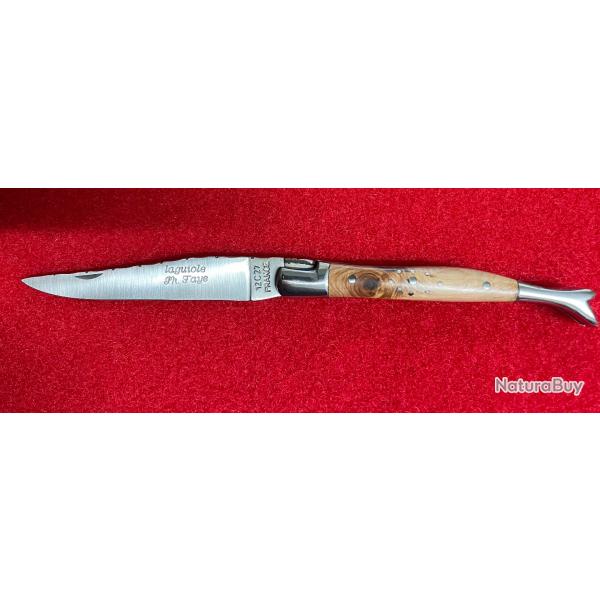 COUTEAU LAGUIOLE (MOD�LE LE BOTINE) MANCHE GEN�VRIER , OUVERT 18 cm