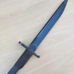 Ba&iuml;onnette canadienne mod&egrave;le 1910 pour fusil Ross mkI rare mod&egrave;le d'essai ww1 commonwealth