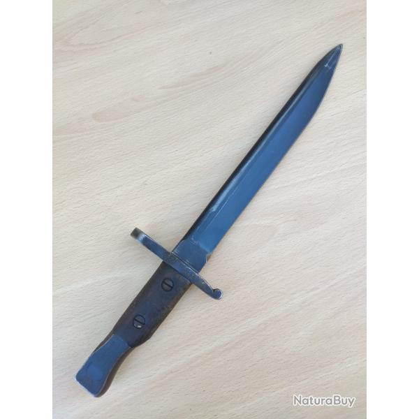 Ba�onnette canadienne mod�le 1910 pour fusil Ross mkI rare mod�le d'essai ww1 commonwealth