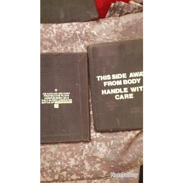 PLAQUE BALISTIQUE DE NIVEAU 3 EN 21.5 x 16.5 CM POUR GILETS PARE BALLES