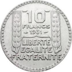 France Troisi&egrave;me R&eacute;publique (1870-1940) Type Pi&egrave;ces Devise Franc (1795-1959) Composition Argent 1931