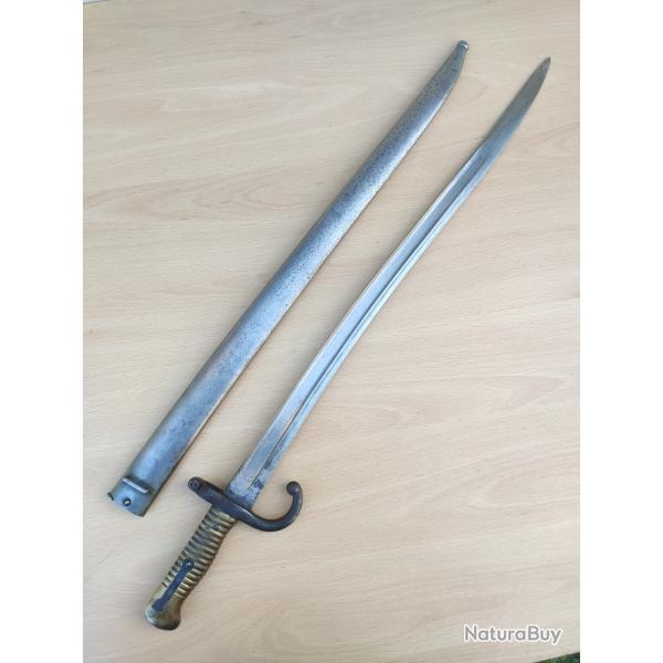 Sabre ba�onnette 1866 pour fusil Chassepot guerre de 1870