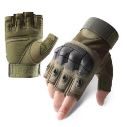 Gants Tactiques demi-doigts Vert ENCHERE 1 EURO
