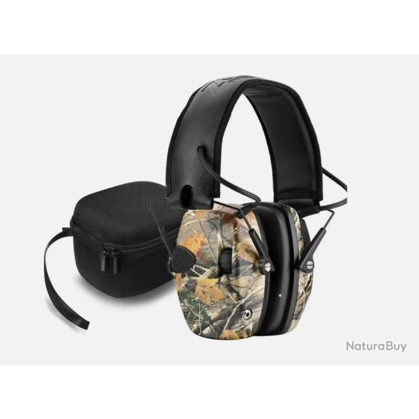 Casque Anti-Bruit �lectronique Zohan Protection Auditive Chasse & Tir NRR 22dB Camouflage