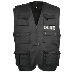 Gilet Reporter S&eacute;curit&eacute; NOIR