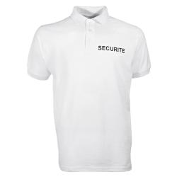 Polo coton S&eacute;curit&eacute; 3XL BLAN