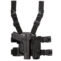 Plaque de cuisse 2 sangles ceinturon 8K18 NOIR