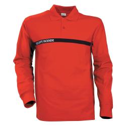 POLO ML SECURITE INCENDIE 4XL ROUG