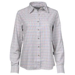 CHEMISIER PETITS CARREAUX FEMME OCRE