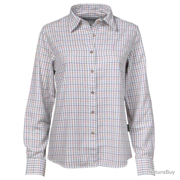 CHEMISIER PETITS CARREAUX FEMME OCRE