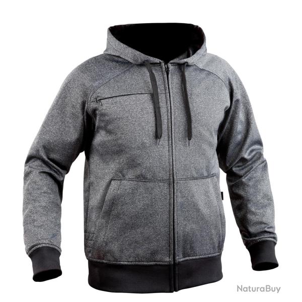 Sweat zipp� Ghost gris/noir S GRIS