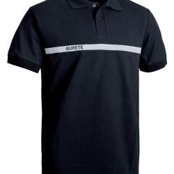 Polo S&eacute;cu-One s&ucirc;ret&eacute; bande grise XS NOIR