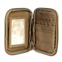 Portefeuille + Etiquette Transall Tan