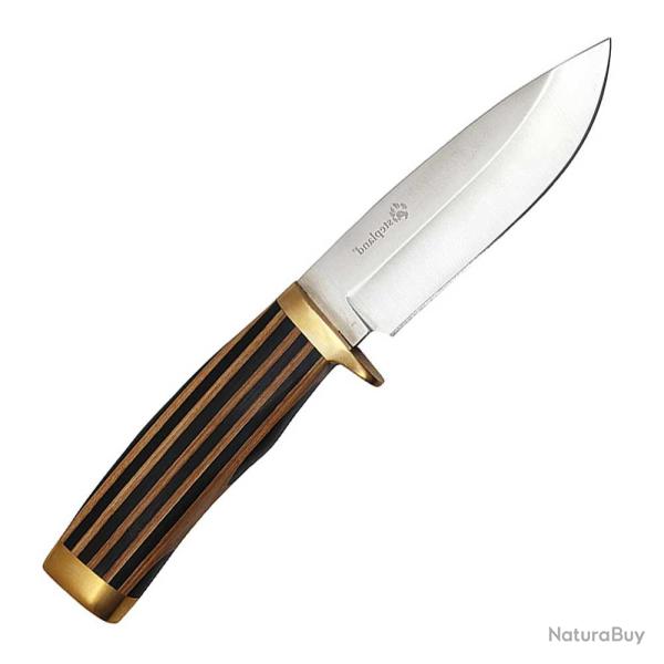 COUTEAU LAME 11 CM. MANCHE ZEBRE ETUI CORDURA TU SANS