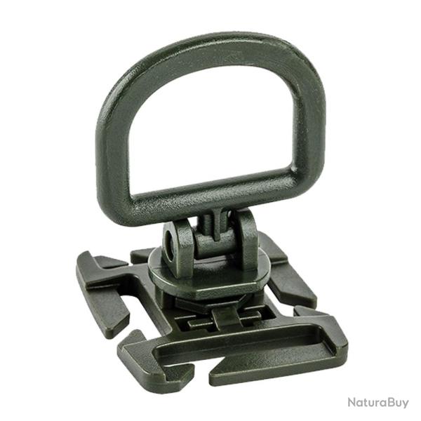 Point d'ancrage rotatif D-ring avec fixation pour passant M.O.L.L.E. KAKI