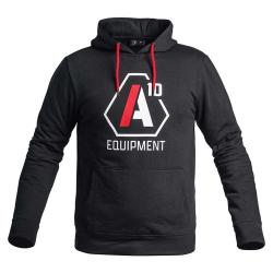 Hoodie A10 noir logos blanc rouge NOIR