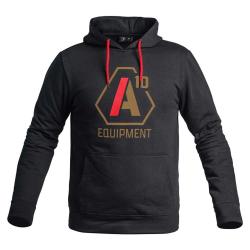 Hoodie A10 noir logos tan rouge NOIR