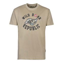 Tee-shirt Wild Boar Republic sanglier courant 2XL BEIG