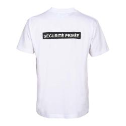 TEE SHIRT SECURITE FENETRE MATRICULE A BRODER BLAN