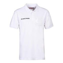 POLO COTON SECURITE GRANDE FENETRE BLAN