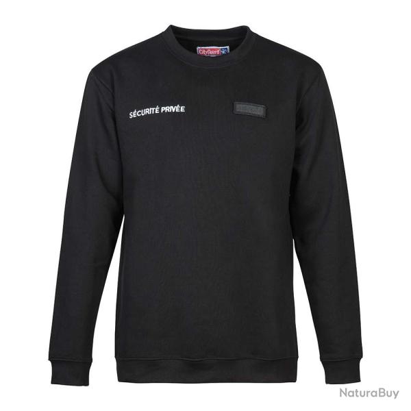 SWEAT SHIRT SECURITE - FENETRE MATRICULE - A BRODER XL NOIR