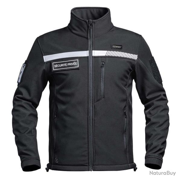 Veste Softshell S�CU ONE HV TAPE S�curit� Priv�e noir Noir