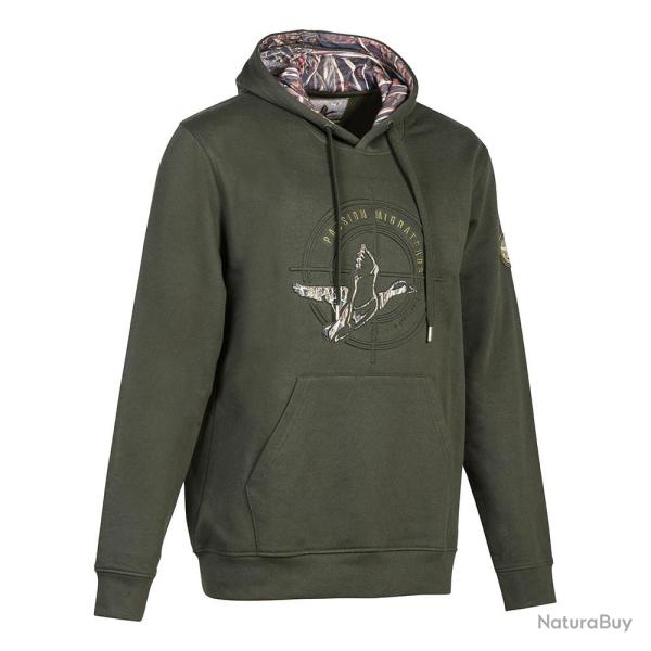 Sweat � capuche Passion Migrateurs KAKI