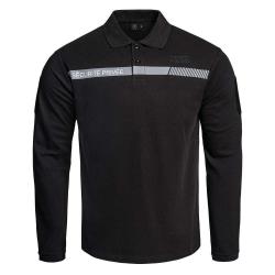 Polo S&eacute;cu One manches longues S&eacute;curit&eacute; Priv&eacute;e noir Noir