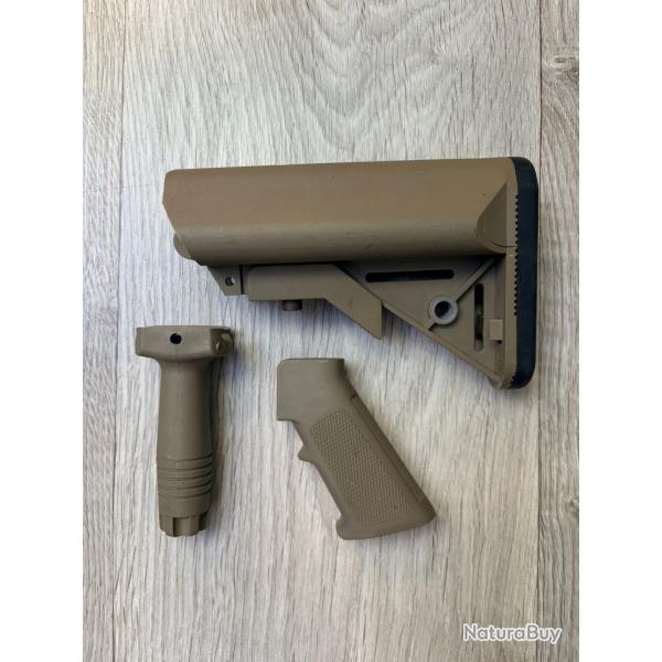 Kit poign�e/grip/crosse m4 airsoft