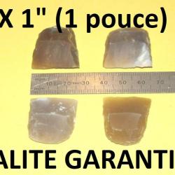 lot de 4 silex blonds 1" (1 pouce) - VENDU PAR JEPERCUTE (D24C41)
