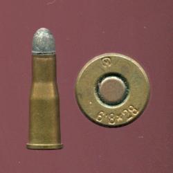 6.8 x 28 R Schulhof - Autriche - Casse et de tir fin ann&eacute;es 1880 - marquage : OM  6.8 x 28