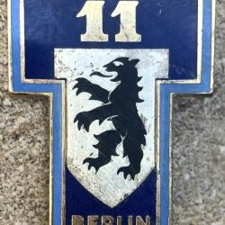 11&deg; Compagnie de Transmissions, BERLIN, dos guilloch&eacute; embouti