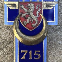 715&deg; Compagnie de Transmissions, &eacute;mail, dos lisse