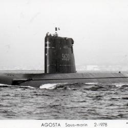 Carte postale sous-marin Agosta S620 -N&deg;7800