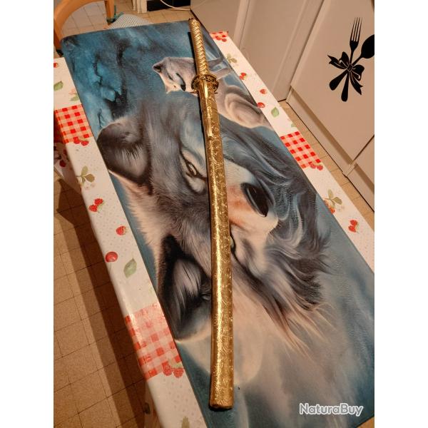 KATANAS LAMES AIGUIS�ES de couleurBleut�e, dor�e  mod�le tr�s  rares !!!