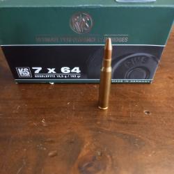 Munitions RWS KS CAL 7 X 64 un lot de 8 cartouches