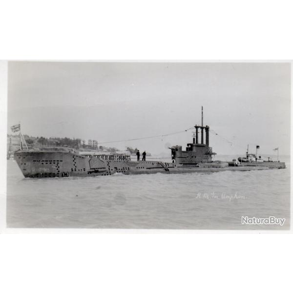 Photographie HMS AMPHION Amphion class Submarine Royal Navy RP PC - N�7811