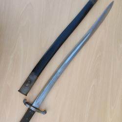 Sabre ba&iuml;onnette anglaise britannique type 1856 ou 1858 pour fusil Enfield mod&egrave;le &agrave; confirmer