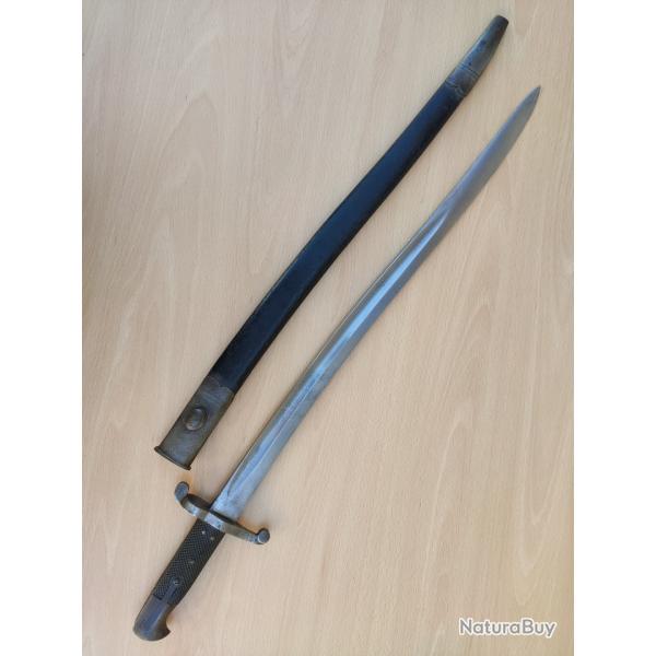 Sabre ba�onnette anglaise britannique type 1856 ou 1858 pour fusil Enfield mod�le � confirmer
