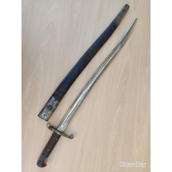 Sabre ba�onnette britannique anglais pour l'export 1856 1858 1860? fusil Enfield? marqu�e AQF
