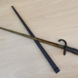 Ep&eacute;e ba&iuml;onnette mod&egrave;le 1874 pour fusil Gras France