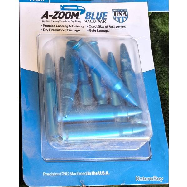Cartouches inertes de manipulation A ZOOM calibre 308 W (Trousses de 10)