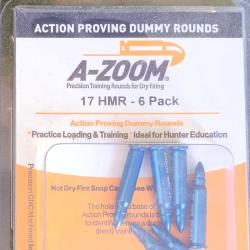 Cartouches inertes de manipulation calibre 17 HMR (blister de 6) fabrication A ZOOM