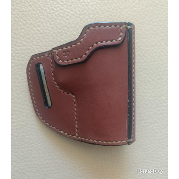 Holster en cuir marron, droitier, pour CZ Shadow COMPACT