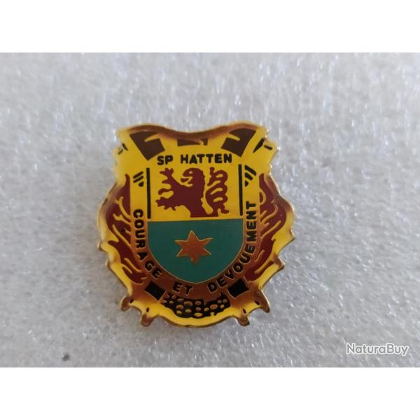 PINS SAPEUR POMPIER SP HATTEN COURAGE ET DEVOUEMENT