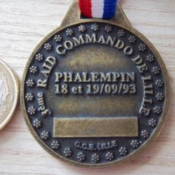 m&eacute;daille militaire collection 3&eacute;me raid commando Lille 1993