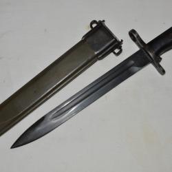 BAIONNETTE AMERICAINE MODELE  M1 FUSIL US GARAND (UFH)-NORMANDIE 1944- LIBERATION-2&deg; GUERRE MONDIALE