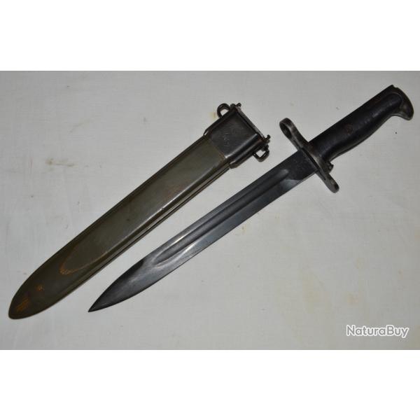 BAIONNETTE AMERICAINE MODELE  M1 FUSIL US GARAND (UFH)-NORMANDIE 1944- LIBERATION-2� GUERRE MONDIALE