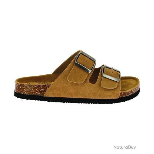 Sandales Cuir � 2 Brides Femme Elementerre Sandalma 39 Beige